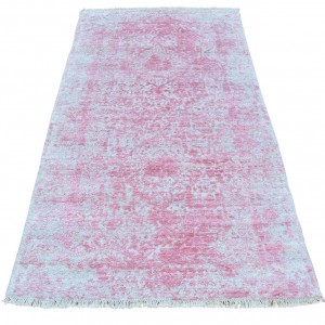 Bungalow Rose One-of-a-Kind Titus Broken Tone on Tone Hand-Knotted Pink Area Rug BGLS1429
